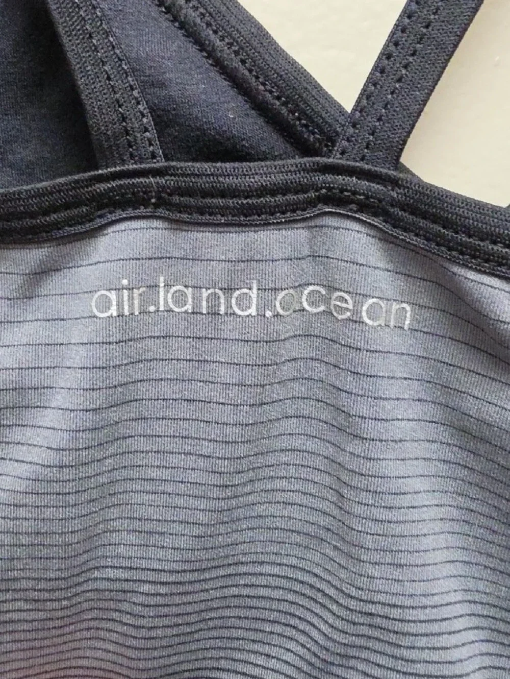 ALO Yoga Black Striped Slip Tank